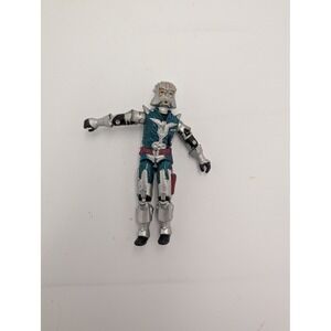 Vintage GI Joe Cobra Commander 1987 Battle Armor 3.5 Action Figure Teal Silver